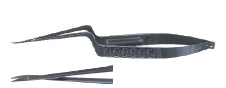 NOIR мікроножиці тупі/тупі вигнуті байонет 70 мм